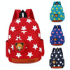 Nylon Stars Printing Kindergarten Children Backpack Schoolbag(Red)