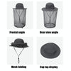 Summer Outdoor Sports Anti-mosquito Net Sun Hat Fisherman Hat, Size:L(Colour Blue)