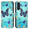 For Samsung Galaxy A26 5G Colored Drawing Pattern Plain Weave Leather Phone Case(Love Butterfly)
