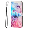 For Redmi K70 Pro / K70 Painted Marble Pattern Leather Phone Case(Pink Purple)