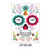 Waterproof And Sweat Proof Of The Dead Masquerade Party Temporary Stickers Halloween Face Tattoo Stickers(SY-B149)