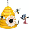 Hanging Parrot Bird House Winter Warm Outdoor Garden Iron Shelter