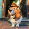 Adjustable Brown Pet Cowboy Hat, Size M - Dogs & Cats
