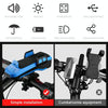 USB Charging Bicycle Light Front Handlebar Led Light   with Holder & Electric Horn2400mAh Battery(Blue)