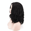WS717 Ladies Short Curly Wig Corn Hot Water Ripple Chemical Fiber Wig(1B)
