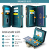 CaseMe-Me60 Multi-functional Anti-theft Swipe Passport Wallet(Green)