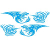 2 PCS/Set D-498 Pterosaur Spitfire Pattern Car Modified Decorative Sticker(Blue)
