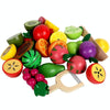 YLB-12 PCS Fruit Basket Children Wooden Magnetic Cut fruit and Vegetables Baby Cut Music Play House Kitchen Toys