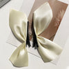 2 Pairs Half Bow Hair Clip Retro Girl Side Duckbill Clip Hair Ornament, Colour: Polyester White