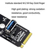 5pcs NGFF M.2 Rotor PCI-E Channel USB3.0 Transfer Card Graphics Extension Transfer(Black)