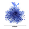 Handmade Bride Mesh Hair Accessories Wedding Photo Hat Headwear(Blue)