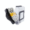 80A Car Audio Amplifier Modified Solid Brass Fuse Holder With Transparent Cover, Specifications: 3-way