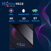 H96 Max 6K Ultra HD Smart TV Box with Remote Controller, Android 10.0, Allwinner H616 Quad Core ARM Cortex-A53, 4GB+32GB, Support TF Card / USBx2 / AV / HDMI / WIFI, EU Plug