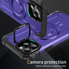 For iPhone 12 Pro Max Lens Holder MagSafe Phone Case(Purple)