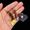 Mini Knife Keychain Portable Removal Express Pendant Accessory With Holster, Model: Axe Laser Pattern