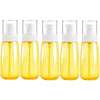 5 PCS Travel Plastic Bottles Leak Proof Portable Travel Accessories Small Bottles Containers, 100ml(Yellow)