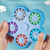 10 Sides Rotating Magical Bean Cube Fingertip Gyro Toy Educational Brain Development Roller Ball Toy(Pink)