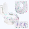 5pcs Disposable Nonwoven Toilet Pad Portable Hotel And Traveling Cartoon Universal Cushion, Style: Dinosaur(60 x 64cm)