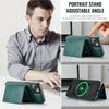 For iPhone 14 Plus DG.MING MAGKING-K2 Series MagSafe RFID Card Bag Detachable Phone Case(Green)