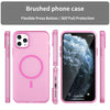 For iPhone 11 Pro Max MagSafe Frosted Translucent TPU + PC Full Coverage Phone Case(Pink)