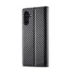 For Samsung Galaxy A16 5G LC.IMEEKE Carbon Fiber Leather Phone Case(Vertical Black)