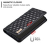 For Samsung Galaxy A56 5G Diamond Lattice Magnetic Leather Flip Phone Case(Black)