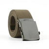 Unisex Smooth Buckle Canvas Woven Belt, Size:130 x 3.8cm(Green)