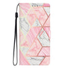 For Samsung Galaxy A56 5G Colored Drawing Leather Phone Case(Pink Marble)