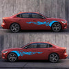 2 PCS/Set D-964 Skull Flame Pattern Car Modified Decorative Sticker(Blue)