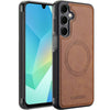 For Samsung Galaxy S24 FE 5G LC.IMEEKE Magsafe Phone Case(Brown)