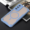 For Samsung Galaxy A16 4G Armor Glaze MagSafe Magnetic Phone Case(Blue)