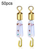 50 PCS HS-052 Silicone Eight-Shaped Ring Connector, Specification: Small(Gold Plated)
