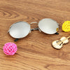 Oval Retro UV400 UV Protection Metal Frame AC Lens Sunglasses