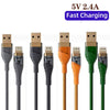 2.4A USB to 8 Pin Transparent Fast Charging Data Cable, Length: 1m(Grey)