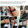 Alloy Anchor Charm Multilayer Leather Friendship Bracelets (Navy Blue)