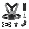 PULUZ Adjustable Body Mount Belt Chest Strap with J Hook Mount & Long Screw & Phone Clamp