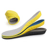 Shock Absorption Thickening Slow Rebound Soft and Comfortable Wicking Insole, Size:L(Yellow Bottom Suede Gray)