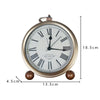 Retro Iron Alarm Clock Simple Desktop Quartz Clock, Style: Arab Number