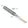 2 PCS Hot Dog Barbecue Cage Sausage Barbecue Clip Barbecue Clip Mesh Wooden Handle Barbecue Mesh Rack, Color:Wood color