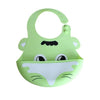 Waterproof Baby Bib Children Silicone Feeding Bag, Colour:Green Fox