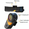 Motorcycle Helmet Call Music Navigation Bluetooth Headset, Color: Yellow(Hard Pipe Microphone)