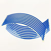 Motorcycle 18inch Wheel Stickers Modified Wheel Reflective Stickers(Blue)