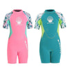 DIVE & SAIL M150656K Children Diving Suit 2.5mm One-piece Warm Swimsuit Short-sleeved Cold-proof Snorkeling Surfing Anti-jellyfish Suit, Size: XXL(Pink)