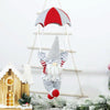 Faceless Skydiving Santa Claus Christmas Window Hanging Decorations(Grey Hat)