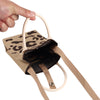 Leopard Print Knitted Mini Crossbody Phone Bag For 6.9 inch and Below Phones(Brown)
