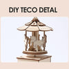 Wooden Mechanical Puzzle Toys Science Electric Assembling Toys ,Style: Alarm Clock
