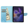 For Samsung Galaxy Tab A8 10.5 2021 X200 / X205 Butterfly Flower Embossing Pattern Leather Tablet Case(Blue)