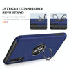 For Samsung Galaxy A30s / A50s / A50 PC + TPU Shockproof Magnetic Protective Case with Invisible Ring Holder(Blue)