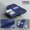 For Samsung Galaxy S24 5G Horizontal Flip Card Bag Holder Leather Phone Case(Dark Blue)