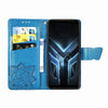 For Asus ROG Phone 3 ZS661KS Butterfly Love Flower Embossed Horizontal Flip Leather Case with Bracket / Card Slot / Wallet / Lanyard(Blue)